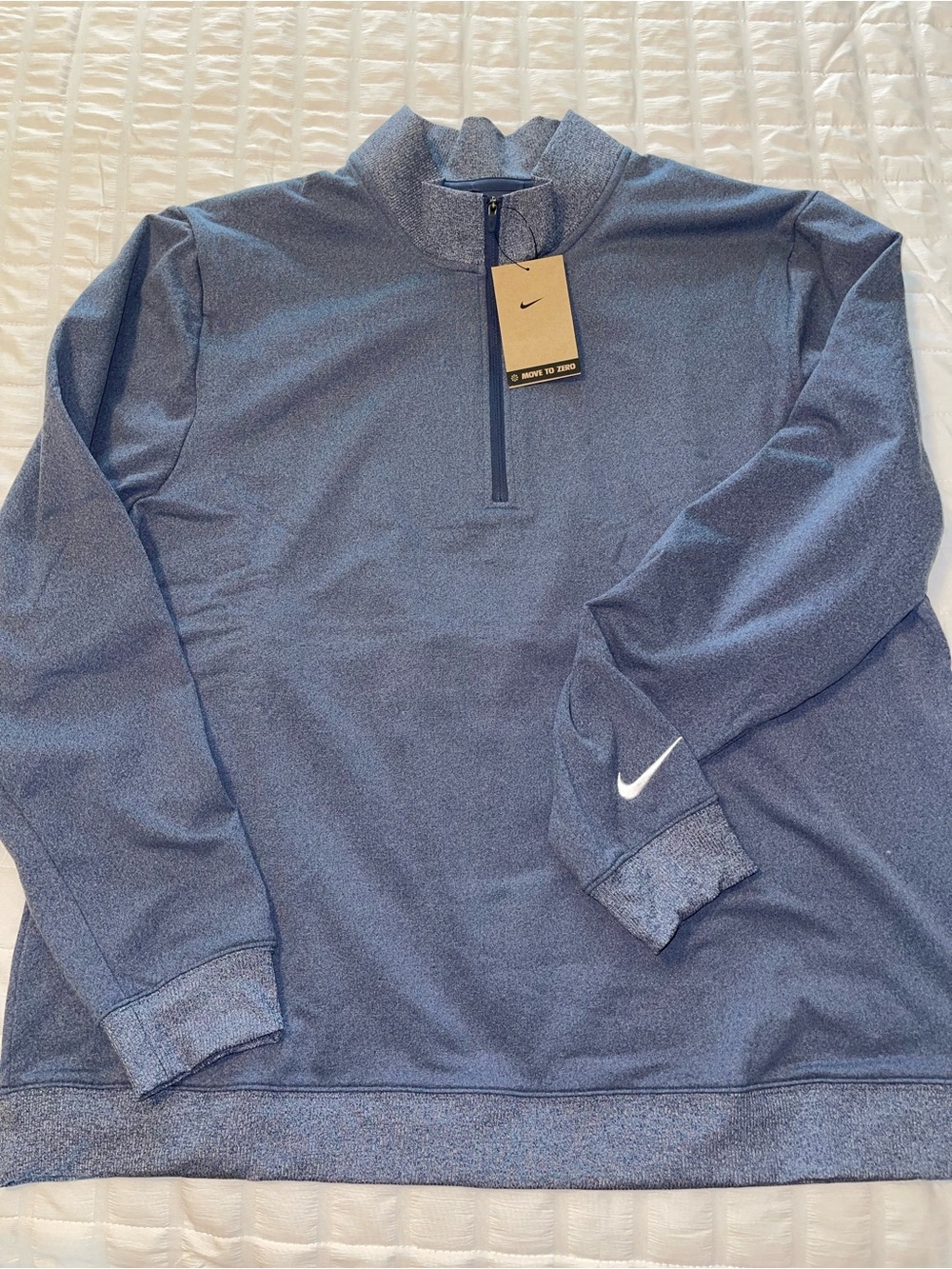 Nike Heathered Navy Quarter-Zip Pullover